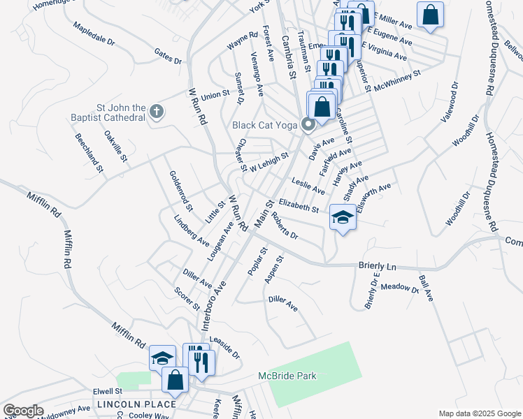 map of restaurants, bars, coffee shops, grocery stores, and more near 4608 Oakwood Way in Homestead