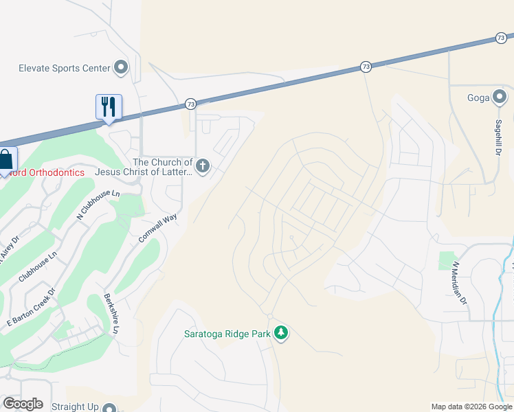 map of restaurants, bars, coffee shops, grocery stores, and more near 869 Boseman Way in Eagle Mountain