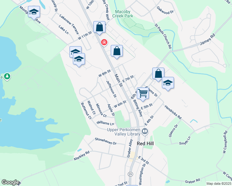map of restaurants, bars, coffee shops, grocery stores, and more near 662 Jefferson Street in Red Hill