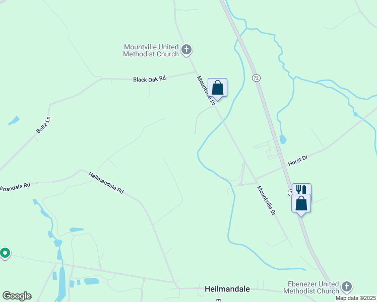 map of restaurants, bars, coffee shops, grocery stores, and more near 1752 Heilmandale Road in Lebanon