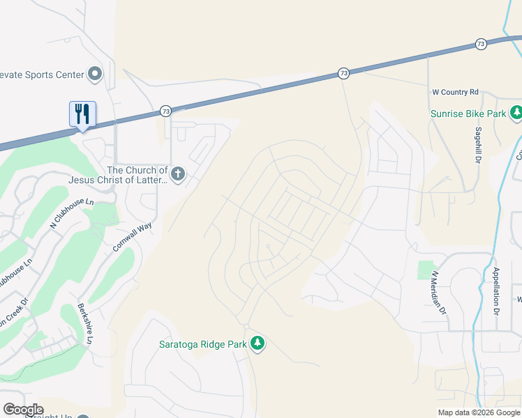 map of restaurants, bars, coffee shops, grocery stores, and more near 896 Banner Drive in Eagle Mountain