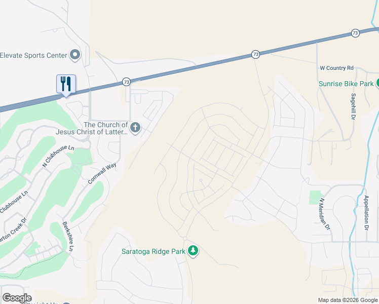 map of restaurants, bars, coffee shops, grocery stores, and more near 883 Banner Drive in Eagle Mountain