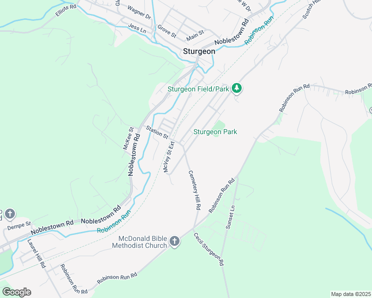 map of restaurants, bars, coffee shops, grocery stores, and more near 814 Cemetary Hill Road in McDonald