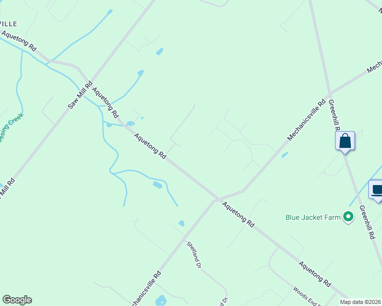 map of restaurants, bars, coffee shops, grocery stores, and more near 3444 Aquetong Road in Doylestown