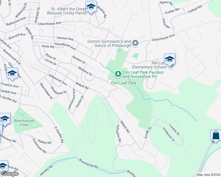 map of restaurants, bars, coffee shops, grocery stores, and more near 533 Manhasset Road in Pittsburgh