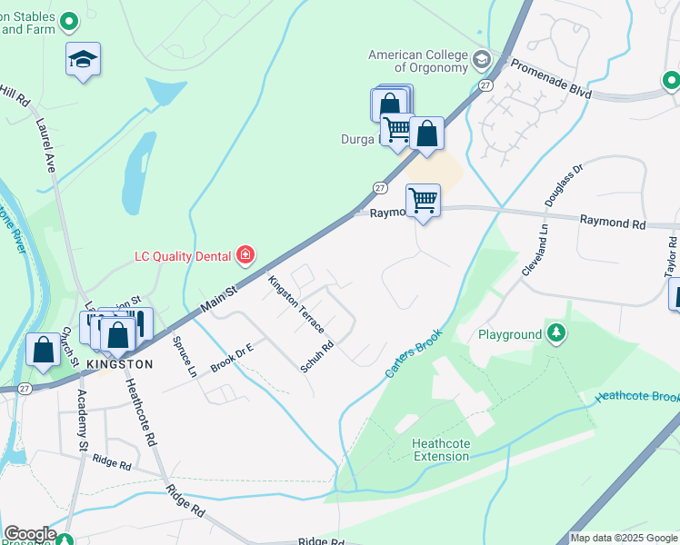 map of restaurants, bars, coffee shops, grocery stores, and more near 1608 Jonathan Court in Princeton