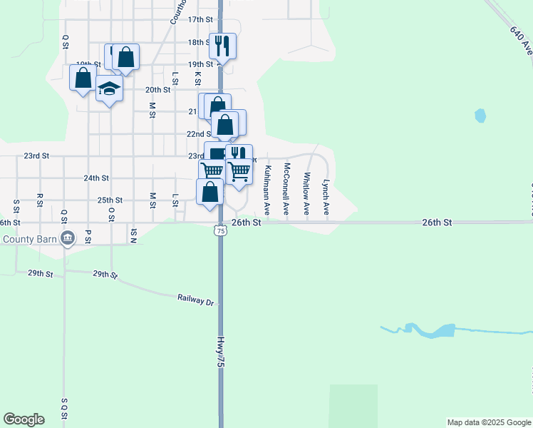 map of restaurants, bars, coffee shops, grocery stores, and more near 918 26th Street in Auburn