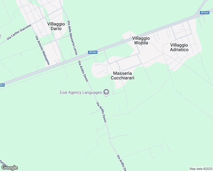 map of restaurants, bars, coffee shops, grocery stores, and more near 7b Via Pancaldo Leone in Provincia di Lecce