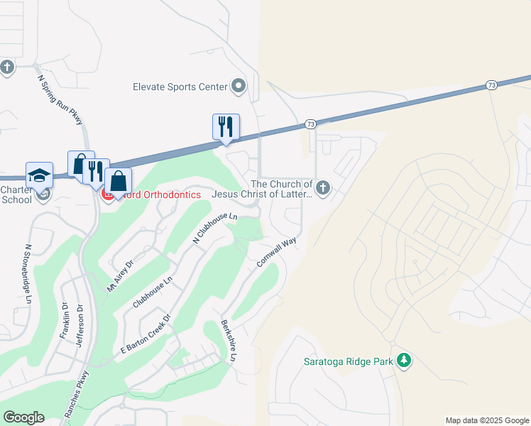 map of restaurants, bars, coffee shops, grocery stores, and more near 9125 Kilkenny Way in Eagle Mountain