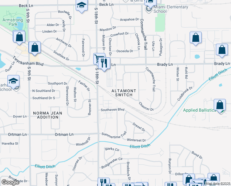 map of restaurants, bars, coffee shops, grocery stores, and more near 3330 Hanover Drive in Lafayette