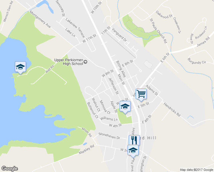 map of restaurants, bars, coffee shops, grocery stores, and more near 720 Cedar Court in Red Hill