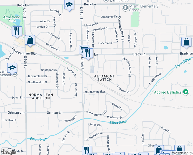 map of restaurants, bars, coffee shops, grocery stores, and more near 3330 Hanover Drive in Lafayette
