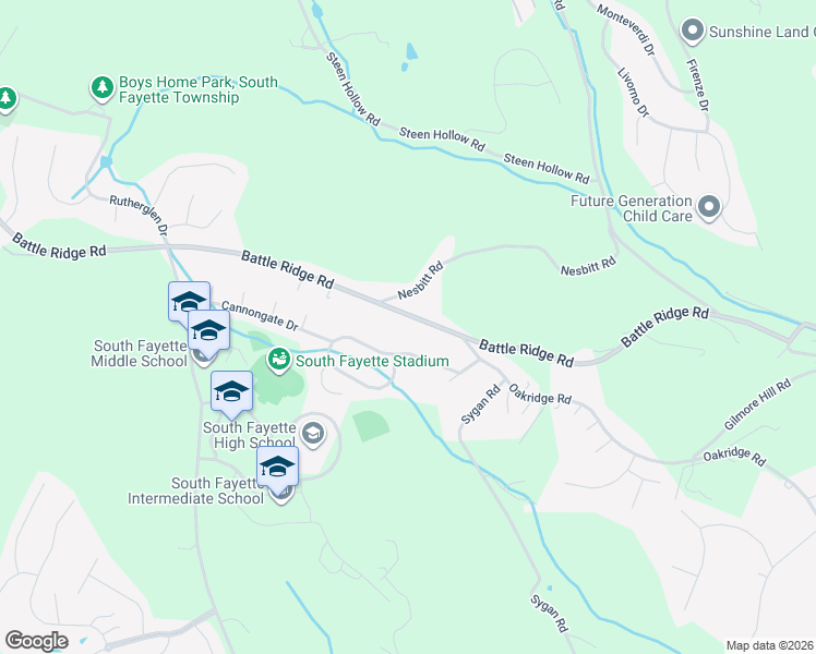map of restaurants, bars, coffee shops, grocery stores, and more near 4510 Battle Ridge Road in McDonald