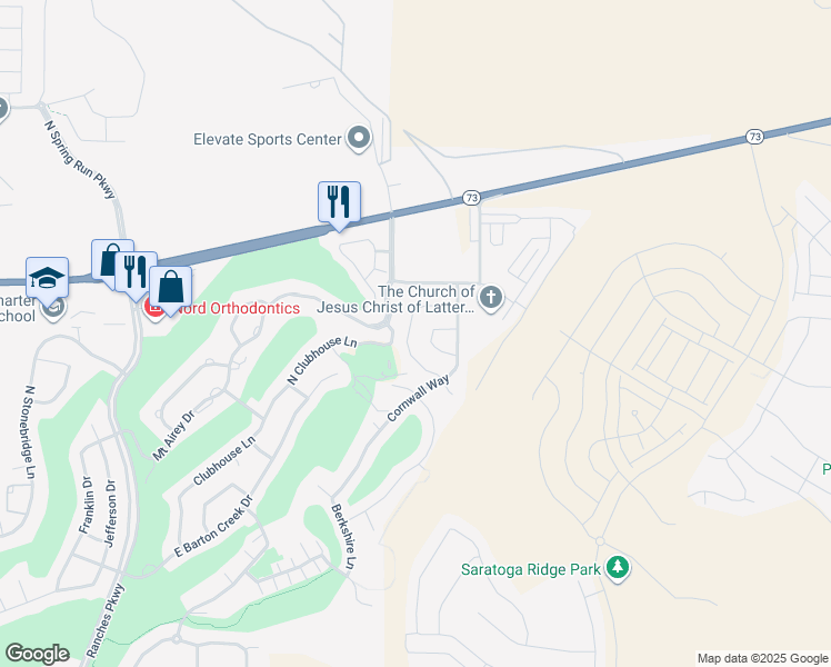 map of restaurants, bars, coffee shops, grocery stores, and more near 9142 Kilkenny Way in Eagle Mountain