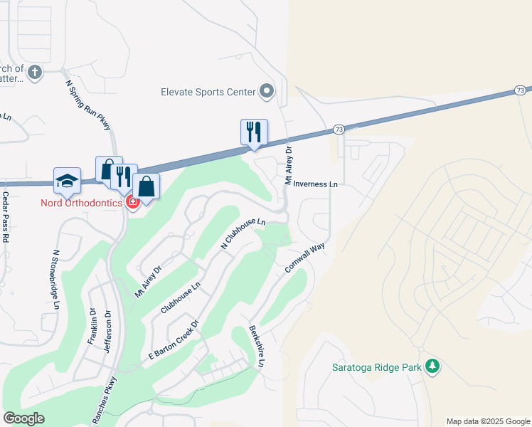 map of restaurants, bars, coffee shops, grocery stores, and more near 4104 Mount Airey Drive in Eagle Mountain