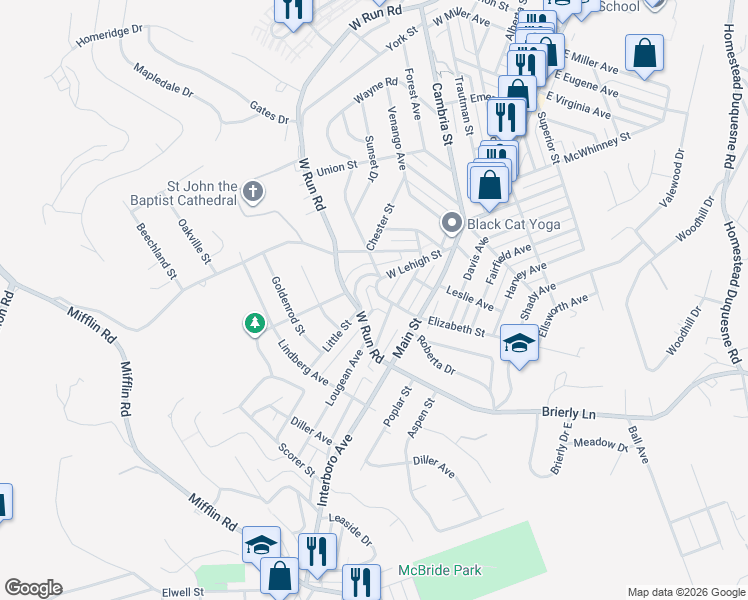 map of restaurants, bars, coffee shops, grocery stores, and more near 4608 Oakwood Way in Homestead