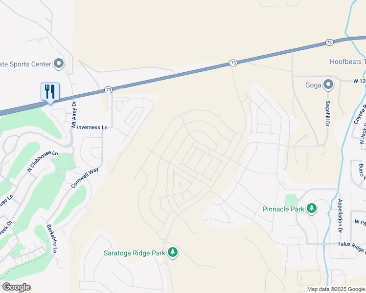 map of restaurants, bars, coffee shops, grocery stores, and more near 956 Banner Drive in Saratoga Springs