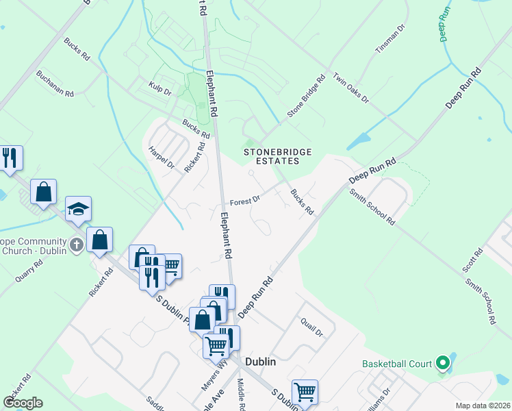 map of restaurants, bars, coffee shops, grocery stores, and more near 238 Allem Lane in Perkasie