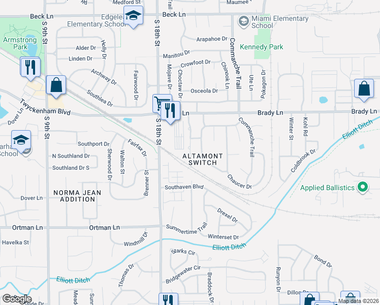 map of restaurants, bars, coffee shops, grocery stores, and more near 3330 Hanover Drive in Lafayette