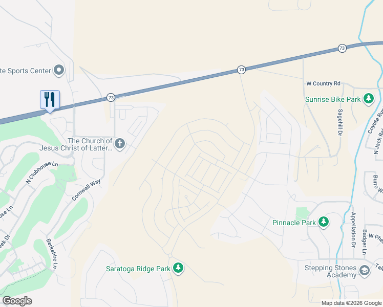map of restaurants, bars, coffee shops, grocery stores, and more near 956 Banner Drive in Saratoga Springs