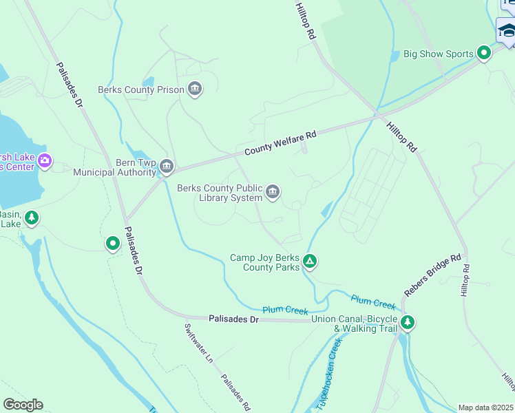 map of restaurants, bars, coffee shops, grocery stores, and more near 1040 Berks Road in Leesport