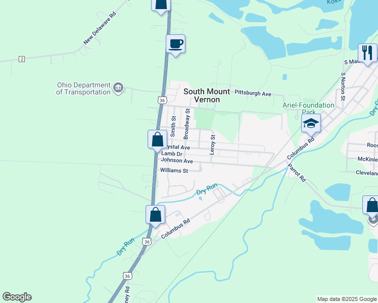 map of restaurants, bars, coffee shops, grocery stores, and more near 707 Charles Street in Mount Vernon
