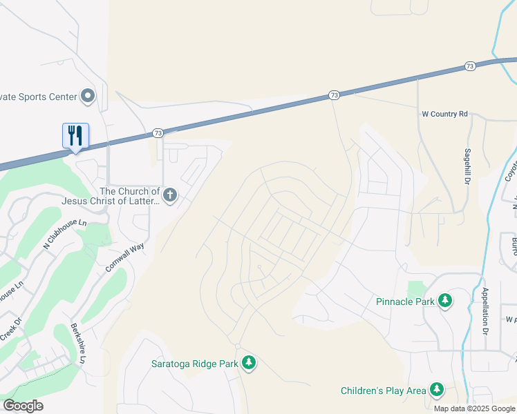 map of restaurants, bars, coffee shops, grocery stores, and more near 941 Banner Drive in Eagle Mountain