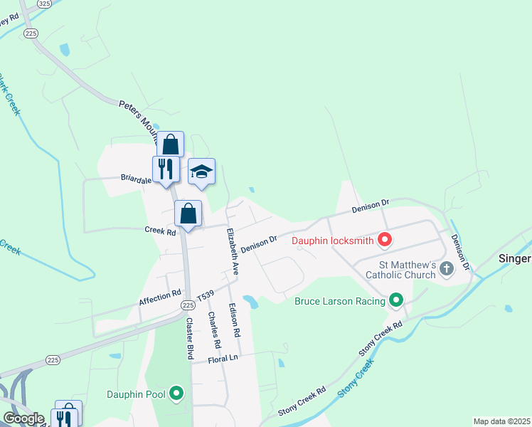 map of restaurants, bars, coffee shops, grocery stores, and more near 911 Sprucewood Avenue in Dauphin