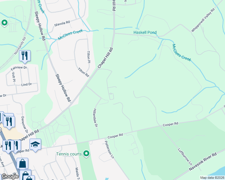 map of restaurants, bars, coffee shops, grocery stores, and more near 40 Independence Road in Red Bank