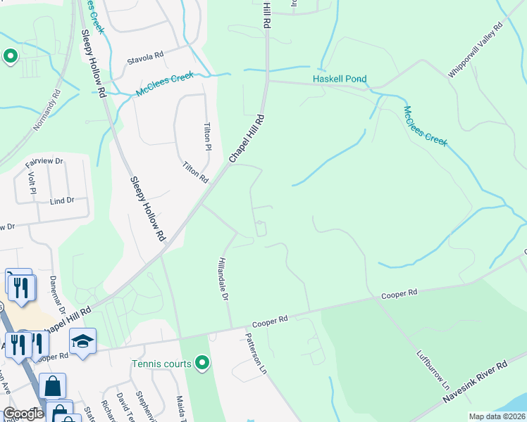 map of restaurants, bars, coffee shops, grocery stores, and more near 40 Independence Road in Red Bank