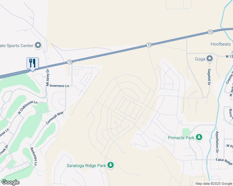 map of restaurants, bars, coffee shops, grocery stores, and more near 971 Banner Drive in Saratoga Springs