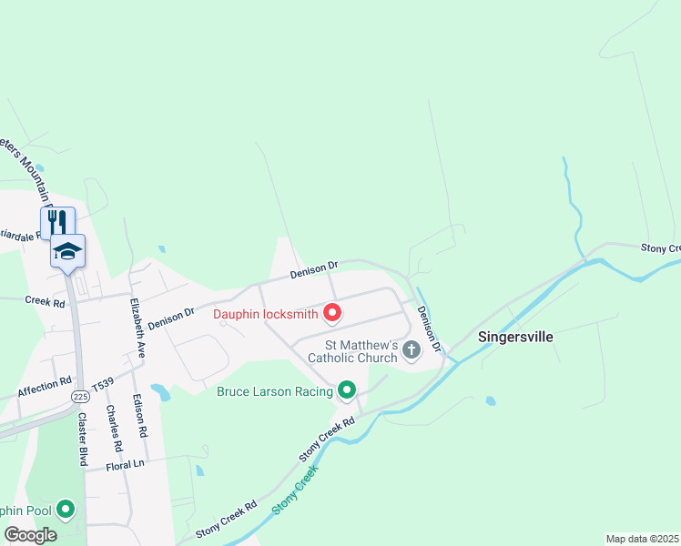 map of restaurants, bars, coffee shops, grocery stores, and more near 825 Short Street in Dauphin
