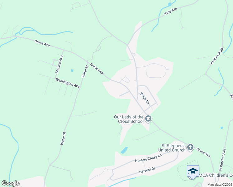 map of restaurants, bars, coffee shops, grocery stores, and more near 1715 Grace Avenue in Lebanon