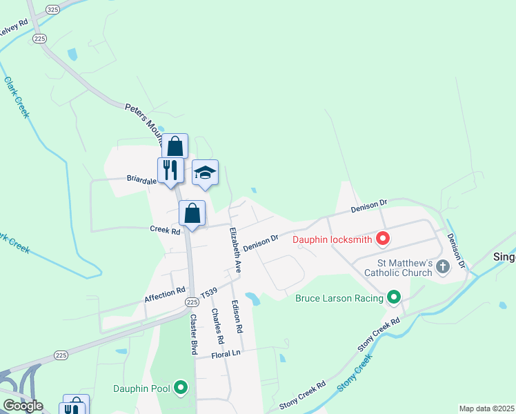 map of restaurants, bars, coffee shops, grocery stores, and more near 911 Sprucewood Avenue in Dauphin