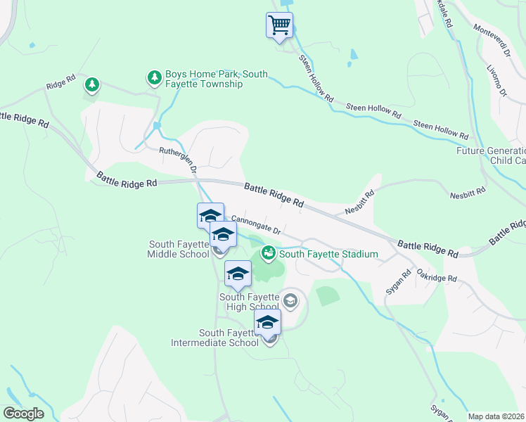 map of restaurants, bars, coffee shops, grocery stores, and more near 22 Sherman Circle in McDonald