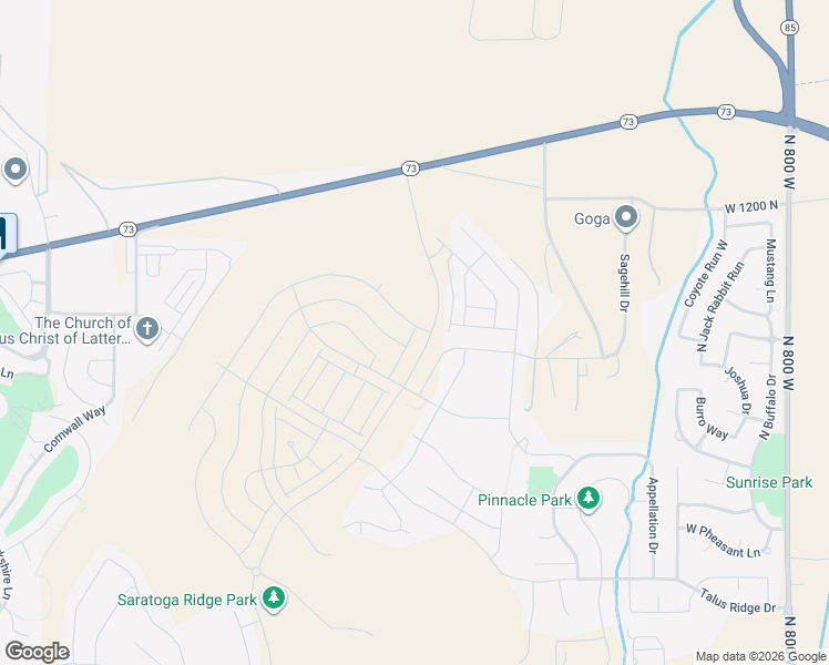map of restaurants, bars, coffee shops, grocery stores, and more near 969 North Olson Drive in Saratoga Springs