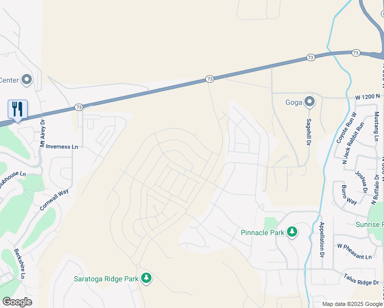 map of restaurants, bars, coffee shops, grocery stores, and more near 1463 Boseman Way in Saratoga Springs