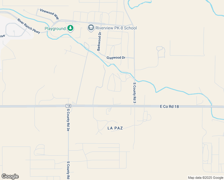 map of restaurants, bars, coffee shops, grocery stores, and more near 7591 County Road 18 in Johnstown