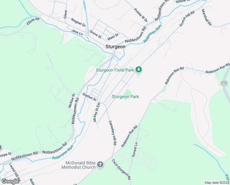 map of restaurants, bars, coffee shops, grocery stores, and more near 316 Magnolia Street in Sturgeon