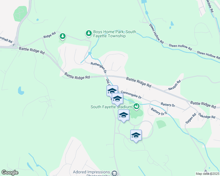 map of restaurants, bars, coffee shops, grocery stores, and more near 3700 Old Oakdale Road in McDonald