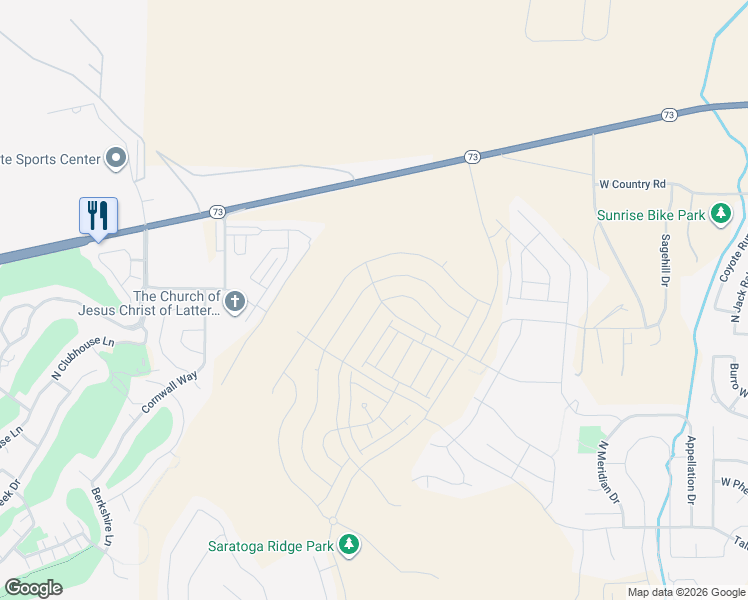 map of restaurants, bars, coffee shops, grocery stores, and more near 977 Banner Drive in Saratoga Springs