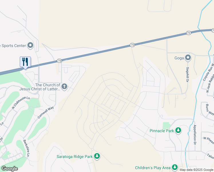 map of restaurants, bars, coffee shops, grocery stores, and more near 1568 Banner Drive in Saratoga Springs