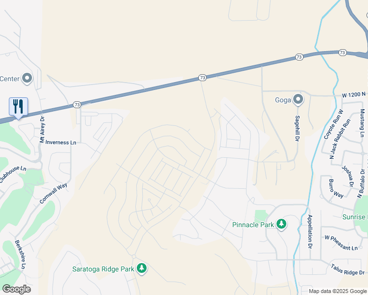map of restaurants, bars, coffee shops, grocery stores, and more near 1471 Boseman Way in Saratoga Springs