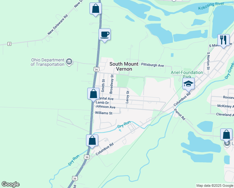 map of restaurants, bars, coffee shops, grocery stores, and more near 707 Charles Street in Mount Vernon