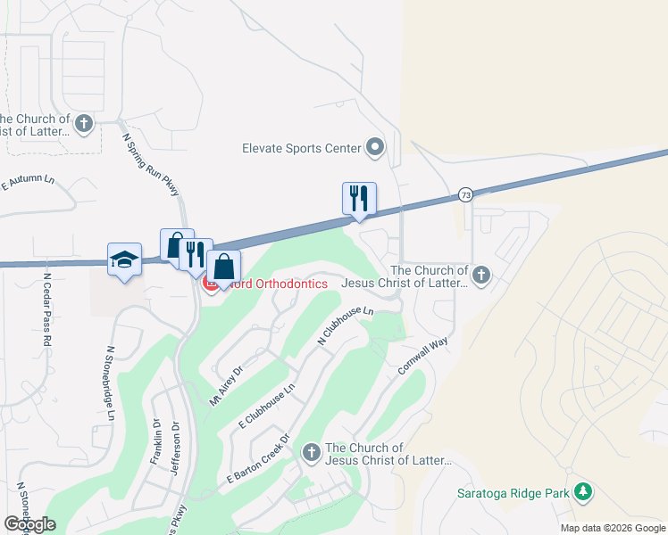map of restaurants, bars, coffee shops, grocery stores, and more near 9231 Mount Airey Drive in Eagle Mountain