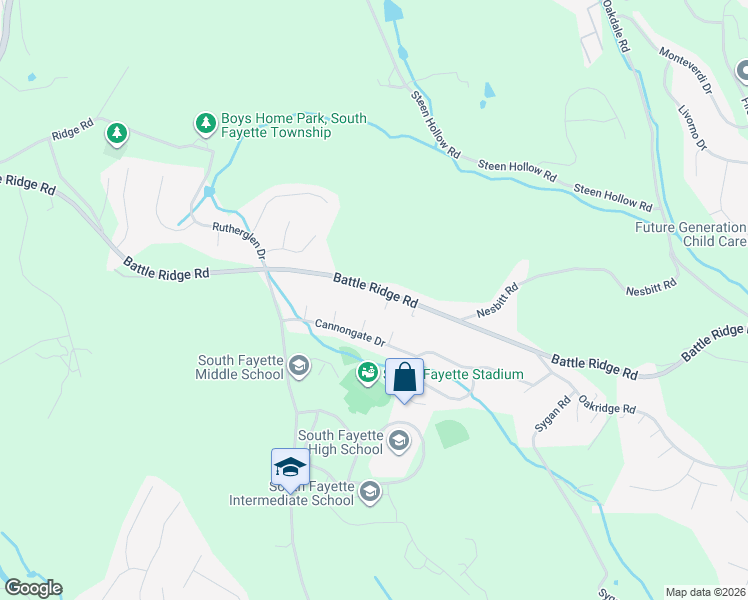 map of restaurants, bars, coffee shops, grocery stores, and more near 22 Sherman Circle in McDonald