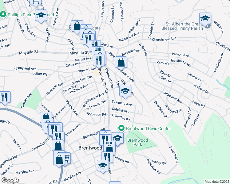 map of restaurants, bars, coffee shops, grocery stores, and more near 3109 Clermont Avenue in Pittsburgh