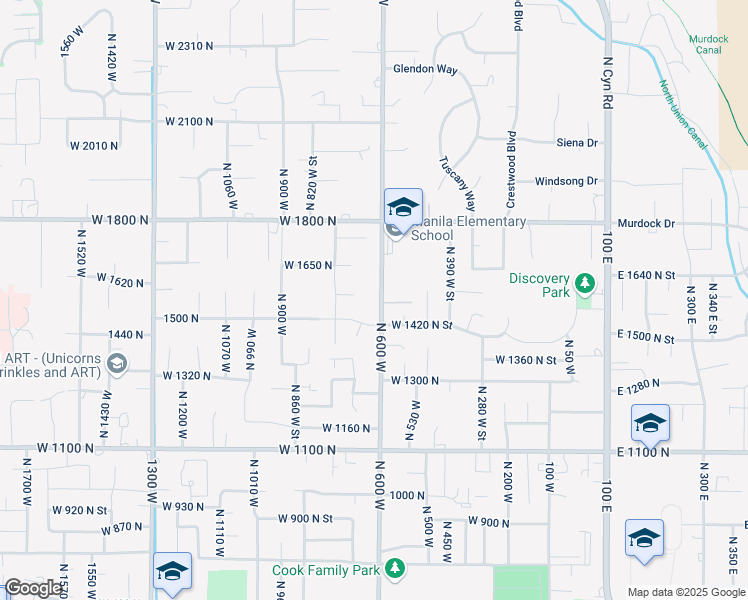 map of restaurants, bars, coffee shops, grocery stores, and more near 1563 North 600 West in Pleasant Grove