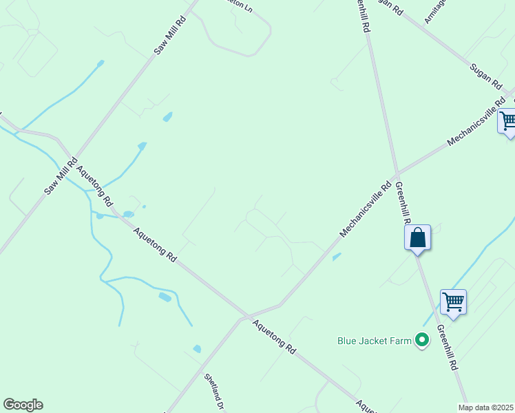 map of restaurants, bars, coffee shops, grocery stores, and more near 45 Juniper Circle in New Hope