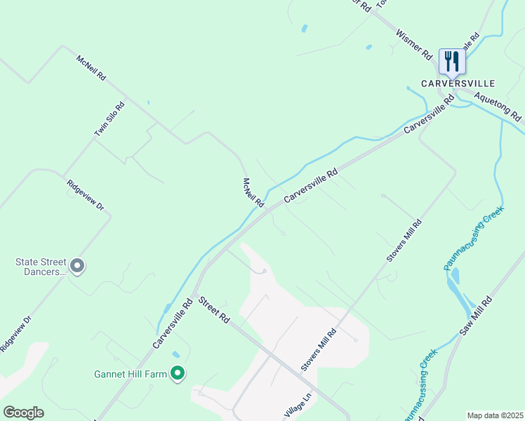 map of restaurants, bars, coffee shops, grocery stores, and more near 5997 Carversville Road in Doylestown